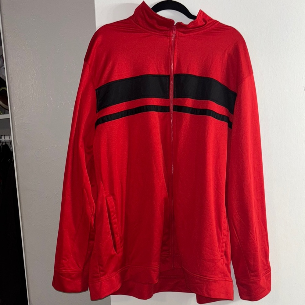 Red and Black Striped Jacket